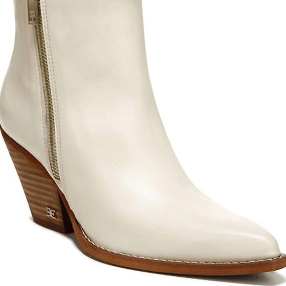 Sam Edelman Jane Bootie Ivory Leather Sz 9.5M NIB - Picture 3 of 12
